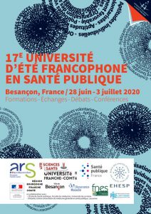 Affiche de la 17e Université d'été francophone en santé publique 2020