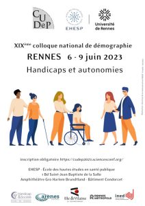 Affiche du 19e colloque national de démographie - 6 au 9 juin 2023 - Rennes