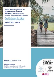 actes de la 1ère journée scientifique de la chaire RESPECT