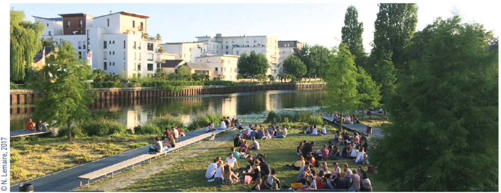 Vue du jardin de la confluence à Rennes, 2017 - Photo : N. Lemaire