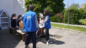 Deux ambassadeurs campus sans tabac à la rencontre d'un groupe d'étudiants de l'EHESP, 2023