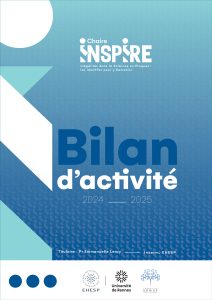 Couverture du rapport d'activité 2024-2025 de la chaire INSPIRE